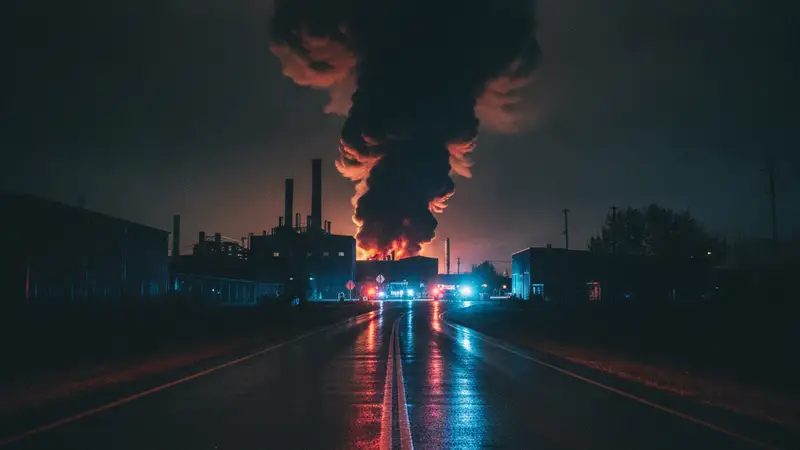 Industrial Blaze Destroys Fire Engines, Injures Crew in Essex Explosion