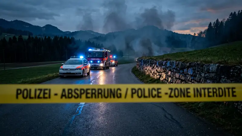 Fatal Fire Engulfs Postal Bus in Fribourg