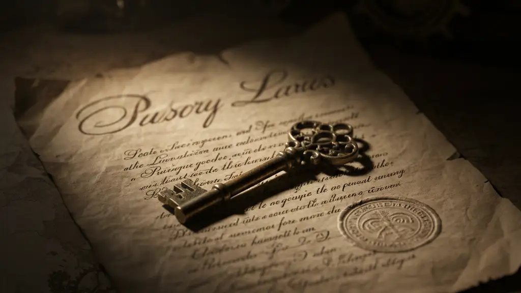 An antique key lies on an official document, symbolizing reform.