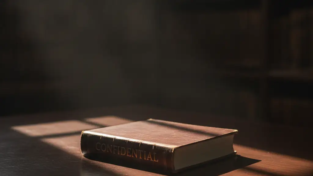 A confidential academic journal on a mahogany desk, dramatically lit.