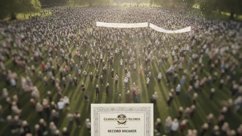 Pitbull Shatters World Record with 22,141 Bald Cap Wearers at Hyde Park